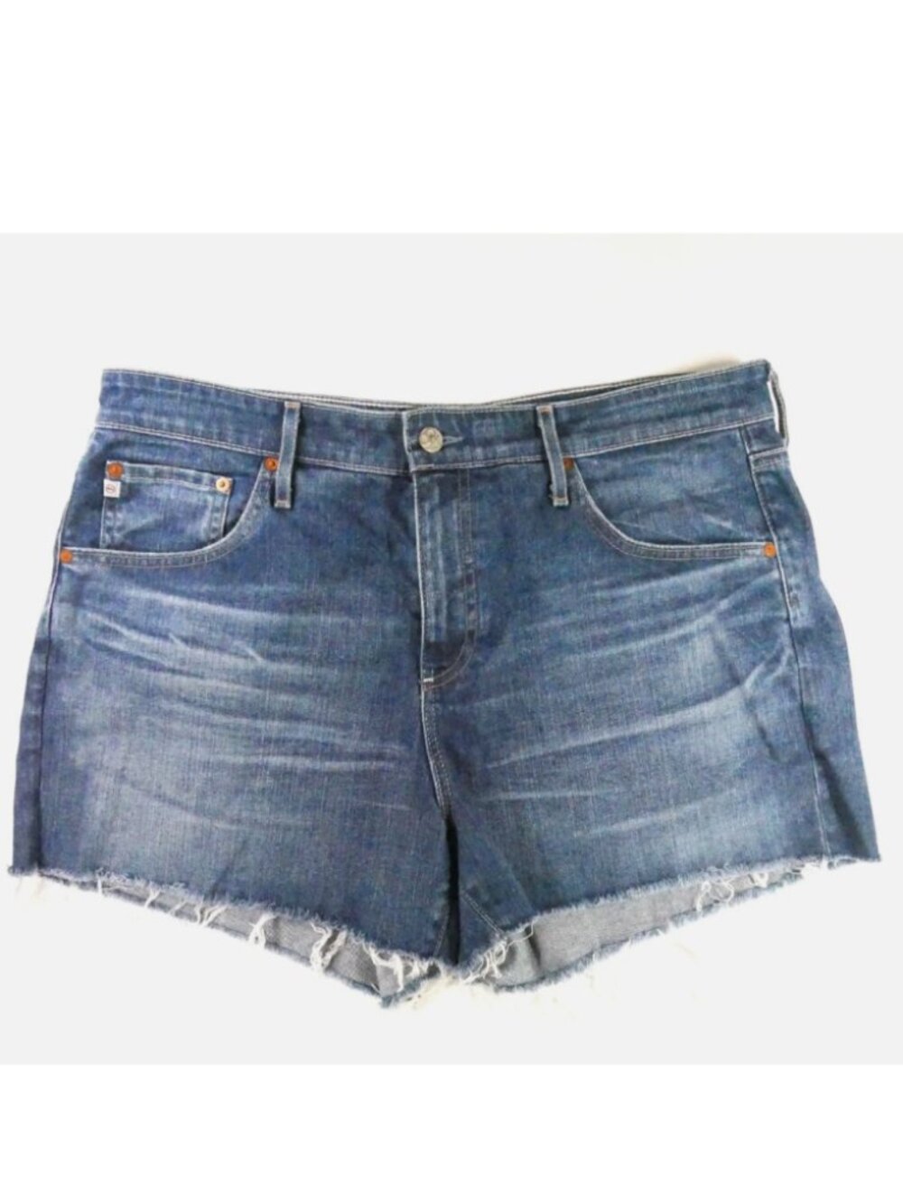 AG Adriano Goldschmied Hailey Cut Off Ex Boyfriend Denim Shorts Sz 32 3" Inseam